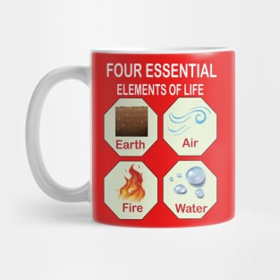 Four Essential Elements of Life Science Lovers students and teachers Mug